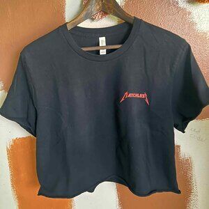 Cropped brewery t-shirt (Metallica themed)